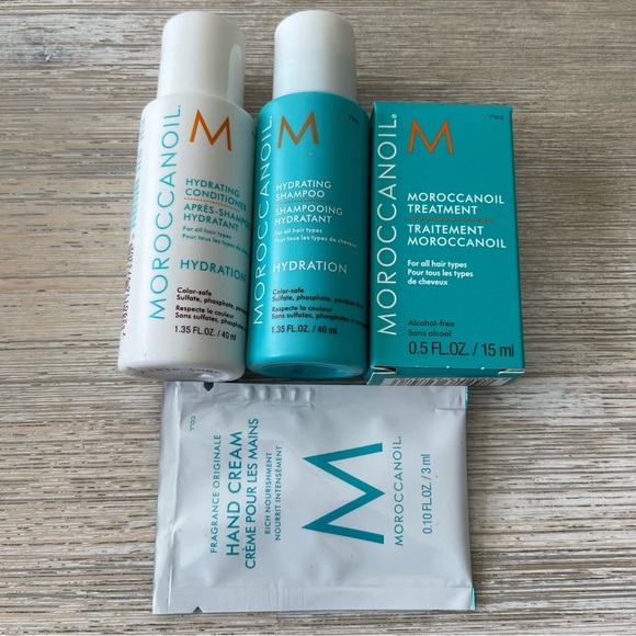 🫧 NWT Moroccanoil Set - Hydrating Shampoo + Conditioner, Hand Cream, Treatment - Picture 1 of 9